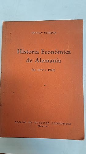 Seller image for Historia Economica de Alemania for sale by Libros nicos