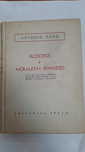 Seller image for Filosofos y moralistas franceses for sale by Libros nicos