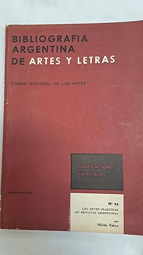 Seller image for Bibliografia argentina de artes y letras for sale by Libros nicos