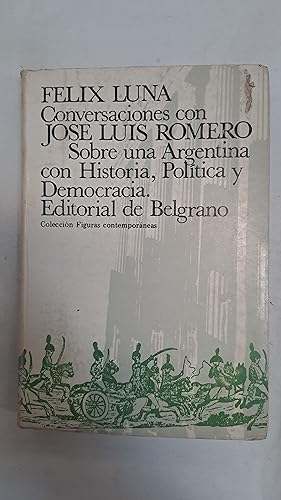 Imagen del vendedor de Conversaciones con Jose Luis Romero a la venta por Libros nicos