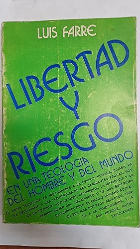Seller image for Libertad y riesgo for sale by Libros nicos