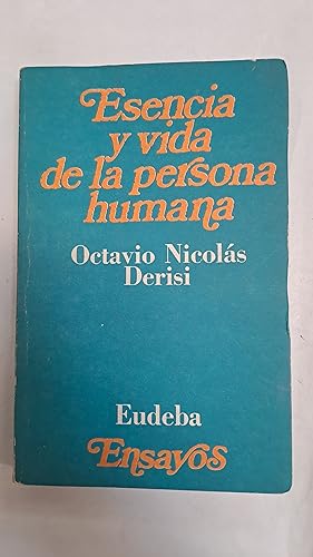 Seller image for Esencia y vida de la persona humana for sale by Libros nicos
