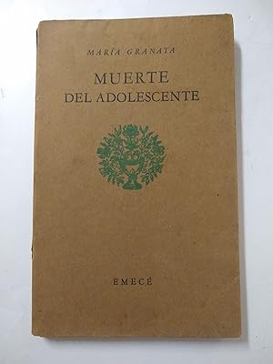 Imagen del vendedor de Muerte del adolescente a la venta por Libros nicos