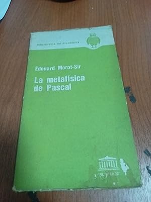 Imagen del vendedor de La metafisica de Pascal a la venta por Libros nicos