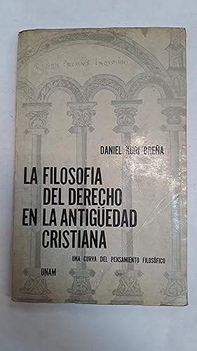 Imagen del vendedor de La filosofia del derecho en la antiguedad cristiana a la venta por Libros nicos