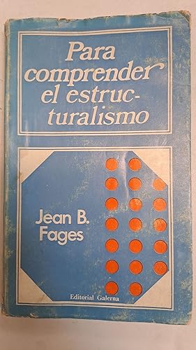 Seller image for Para comprender el estructuralismo for sale by Libros nicos