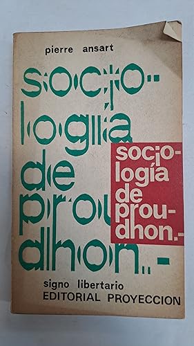 Image du vendeur pour Sociologia de proudhon mis en vente par Libros nicos