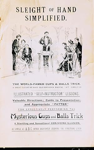 Sleight Of Hand Simplified THE WORLD-FAMED CUPS & BALLS TRICK - Illustrated "Self-Instructor" Les...