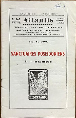 Revue Atlantis n°162 (novembre-décembre 1952) : Sanctuaires poséidoniens. I. Olympie