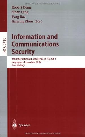 Image du vendeur pour Information and Communications Security [Paperback ] mis en vente par booksXpress