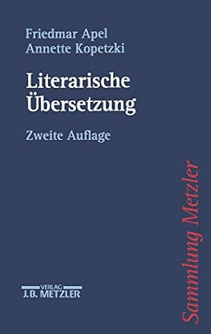 Seller image for Literarische bersetzung (Sammlung Metzler) for sale by WeBuyBooks
