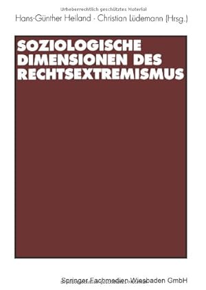 Immagine del venditore per Soziologische Dimensionen des Rechtsextremismus (Soziologische Klassiker) (German Edition) [Paperback ] venduto da booksXpress