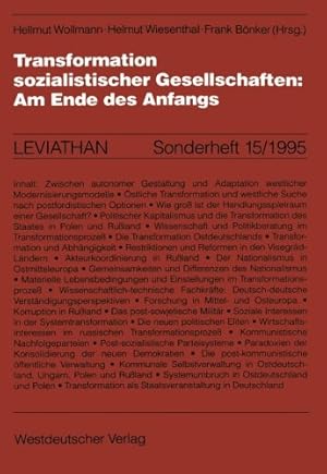 Image du vendeur pour Transformation sozialistischer Gesellschaften: Am Ende Des Anfangs (Leviathan Sonderhefte) (German Edition) [Perfect Paperback ] mis en vente par booksXpress