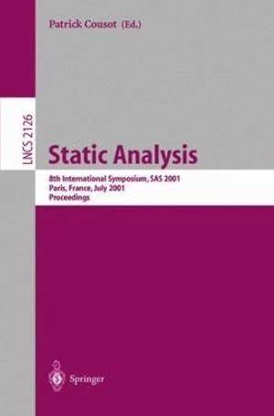 Image du vendeur pour Static Analysis [Paperback ] mis en vente par booksXpress