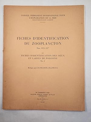 Imagen del vendedor de Fiches D'identification Du Zooplancton Nos.103-107 et Fiches D'Identification Des Oeux et Larves de Poissons No. 1 a la venta por WellRead Books A.B.A.A.
