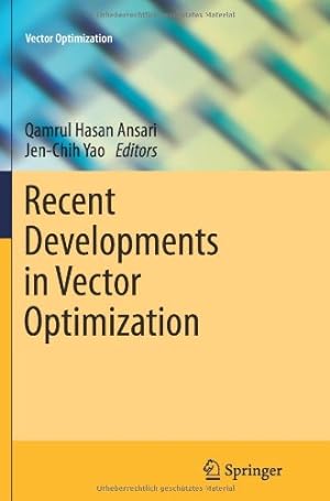 Immagine del venditore per Recent Developments in Vector Optimization [Paperback ] venduto da booksXpress