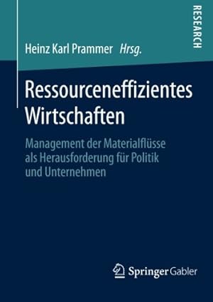 Seller image for Ressourceneffizientes Wirtschaften: Management der Materialfl ¼sse als Herausforderung f ¼r Politik und Unternehmen (German Edition) [Paperback ] for sale by booksXpress