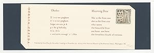 Bild des Verkufers fr [Bookmark]: 'Okokoi / Mourning Dove zum Verkauf von Between the Covers-Rare Books, Inc. ABAA