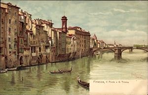 Künstler Ansichtskarte / Postkarte Panerai, Gino, Firenze Florenz Toscana, Il Ponte a S. Trinita