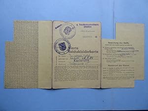 Vierte Reichskleiderkarte LWA Karlsruhe 362975. Mit StempeL. 4. Raucherkontrollkarte enthalten. D...