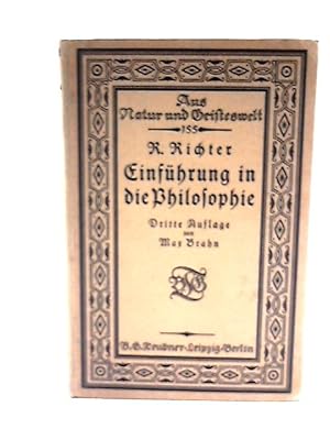 Image du vendeur pour Einführung in die Philosophie mis en vente par World of Rare Books