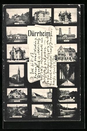 Image du vendeur pour Ansichtskarte Drrheim, Bahnhof, Borhaus, Villa Amalia mis en vente par Bartko-Reher