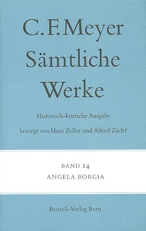 Seller image for Angela Borgia: Novelle (Smtliche Werke. Historisch-kritische Ausgabe) for sale by Che & Chandler Versandbuchhandlung