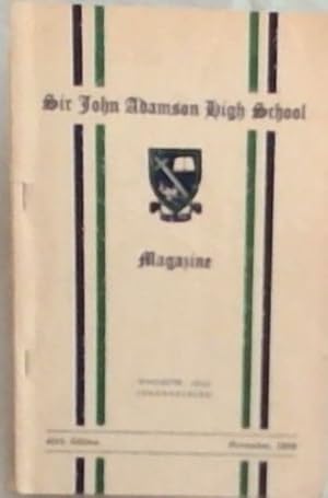 Bild des Verkufers fr Sir John Adamson High School Magazine, November 1959 zum Verkauf von Chapter 1