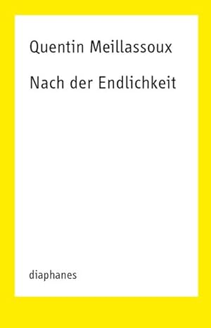 Bild des Verkufers fr Meillassoux,Endlichkeit zum Verkauf von Che & Chandler Versandbuchhandlung