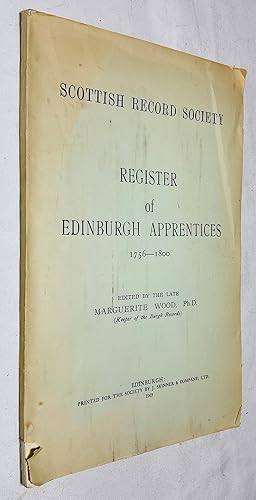 Seller image for Register of Edinburgh Apprentices 1756-1800 for sale by Hadwebutknown