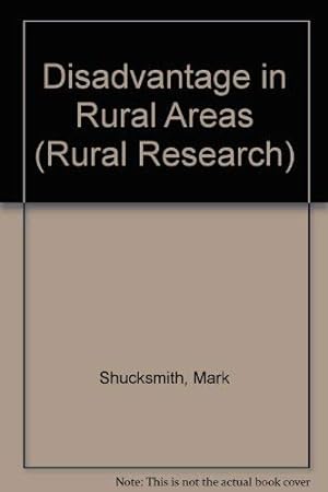 Imagen del vendedor de Disadvantage in Rural Areas: No. 29 (Rural Research S.) a la venta por WeBuyBooks