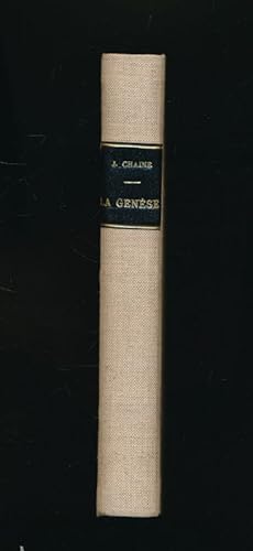 Bild des Verkufers fr Le livre de la gense zum Verkauf von LIBRAIRIE GIL-ARTGIL SARL