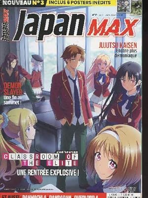 Image du vendeur pour Japan Max n3 Sept. nov. 2022 - Jujutsu Kaisen : encore plus dmoniaque - Demon Slayer : un fin au sommet ! - Classroom of the Elite, 2nd season : une rentre explosive - Blitz - Dandadan - Gambling School Twins - Overlord Saison 4 - Trillion game - Danma mis en vente par Le-Livre