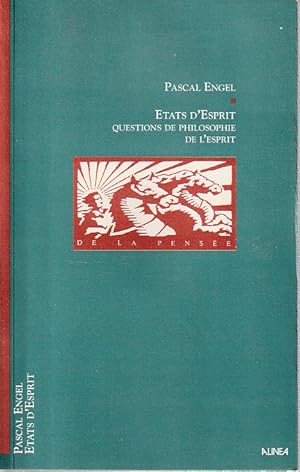 Bild des Verkufers fr Etats d'esprit: Questions de philosophie de l'esprit, zum Verkauf von L'Odeur du Book