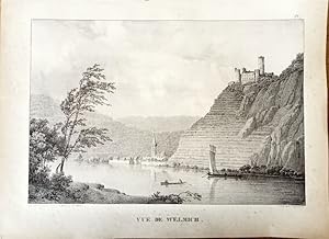 Wellmich - Vue de Welmich. Lithographie Pl. 7 v. Villeneuve u. Engelmann nach G. Howen aus: Howen...