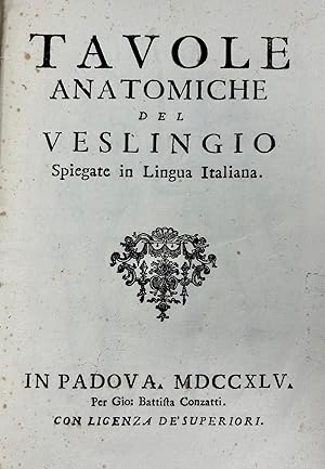 Tavole anatomiche del Veslingio spiegate in lingua italiana