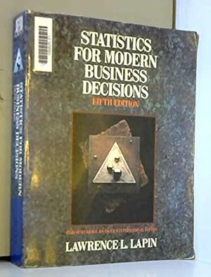 Bild des Verkufers fr Statistics for Modern Business Decisions zum Verkauf von WeBuyBooks