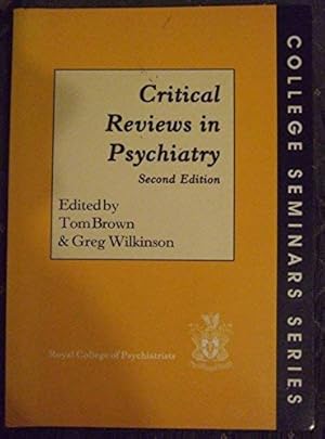 Imagen del vendedor de Critical Reviews in Psychiatry (Seminar S.) a la venta por WeBuyBooks