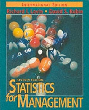 Immagine del venditore per Statistics for Management: International Edition venduto da WeBuyBooks