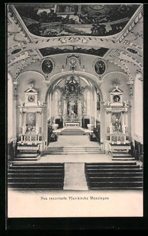 Ansichtskarte Menzingen, Inneres der Pfarrkirche