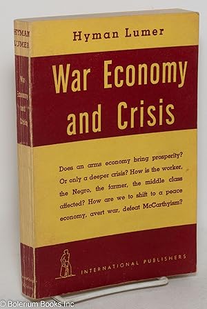 Imagen del vendedor de War Economy and Crisis a la venta por Bolerium Books Inc.