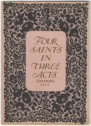 Bild des Verkufers fr Four Saints in Three Acts. Program for the first performance with Thomson's autograph signature zum Verkauf von J & J LUBRANO MUSIC ANTIQUARIANS LLC