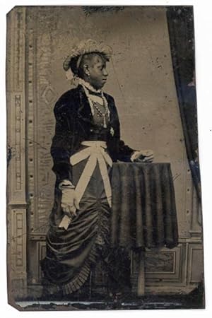 Tintype Photograph of Well-Dressed African American Woman