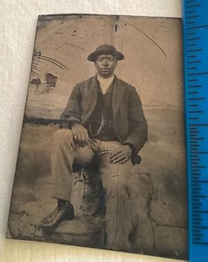 Early Tintype Photograph of African American Man