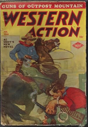 Image du vendeur pour WESTERN ACTION: February, Feb. 1948 mis en vente par Books from the Crypt