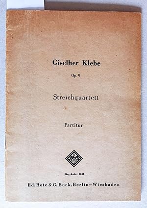 Image du vendeur pour Streichquartett Op. 9. Partitur. mis en vente par Versandantiquariat Kerstin Daras