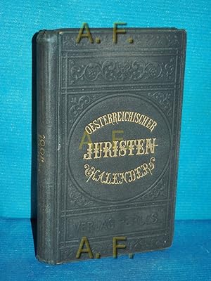 Imagen del vendedor de Oesterreichischer Juristen-Kalender 1886. Siebzehnter Jahrgang (Neue Folge IV. Jahrgang) a la venta por Antiquarische Fundgrube e.U.