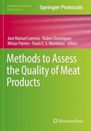 Seller image for Methods to Assess the Quality of Meat Products (Methods and Protocols in Food Science) [Paperback ] for sale by booksXpress