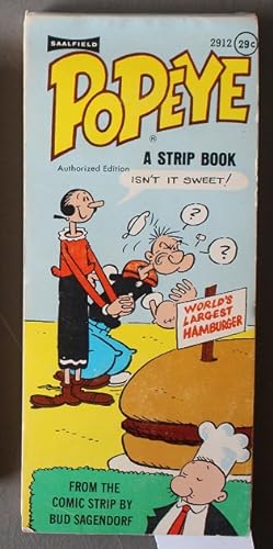 POPEYE A STRIP BOOK. (Authorized Edition) Collected Classic Newspaper Comics Strips by Bud Sagend...