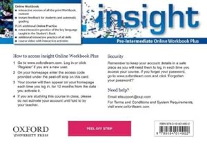 Image du vendeur pour insight: Pre-Intermediate: Online Workbook Plus - Card with Access Code mis en vente par AHA-BUCH GmbH